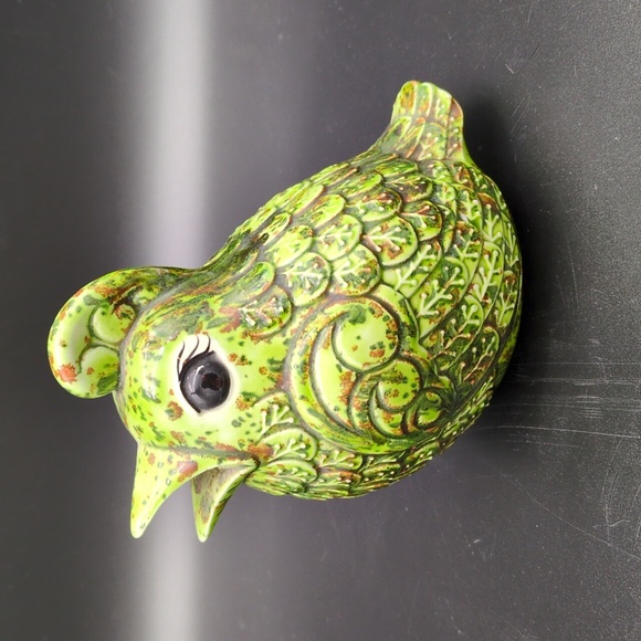 Vintage MCM Green Ceramic Baby Bird Shaker - Picture 5 of 9